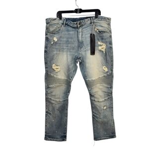 Smoke Rise Men's Distressed Slim Jean - 44 X 32